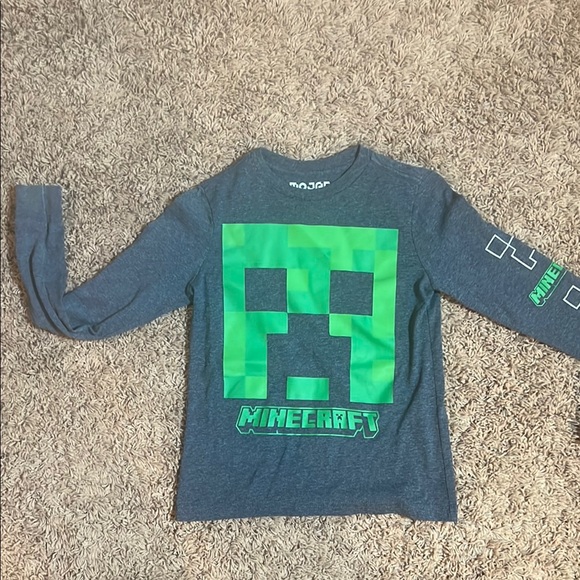 Minecraft Other - Minecraft Boys Long Sleeve Tees in Blue and Green Size Small 6/7